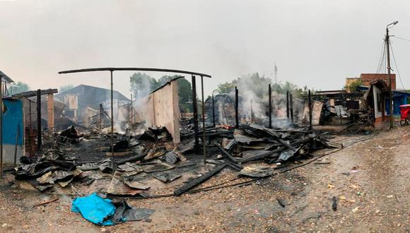 El incendio pudo ocasionar una  tragedia mayor por las 40 personas que se encontraban incumpliendo con las medidas de bioseguridad por el COVID-19 (Foto: Difusión)