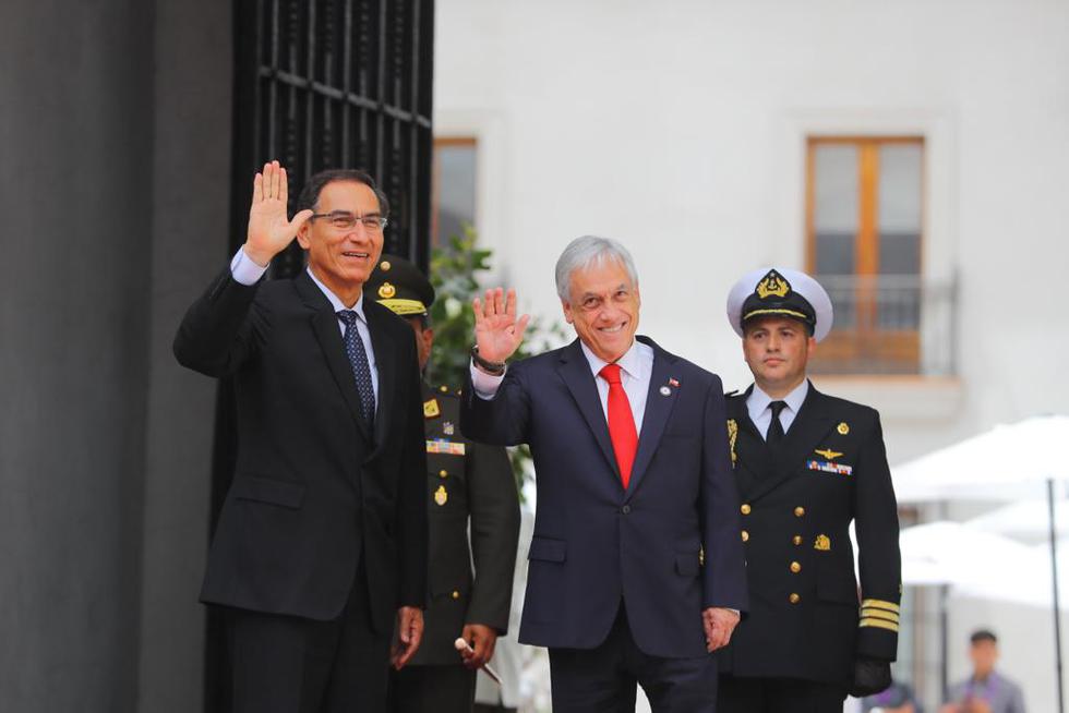 Presidente Vizcarra se reúne con su homólogo chileno Sebastián Piñera en marco de gabinete binacional. (Presidencia de la República9)