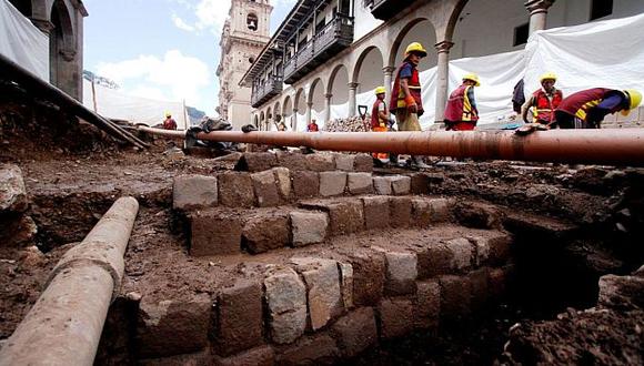 Descubren muro inca en el centro del Cusco. (Andina)