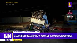 Comas: Camión se convierte en el primer vehículo accidentado en ’Pasamayito’