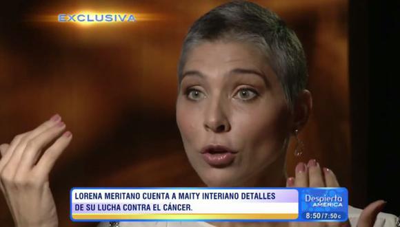Lorena Meritano contó detalles de cómo venció al cáncer. (Captura YouTube)