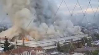 Incendio en hospital en Santiago de Chile obliga a evacuar a pacientes [VIDEOS]