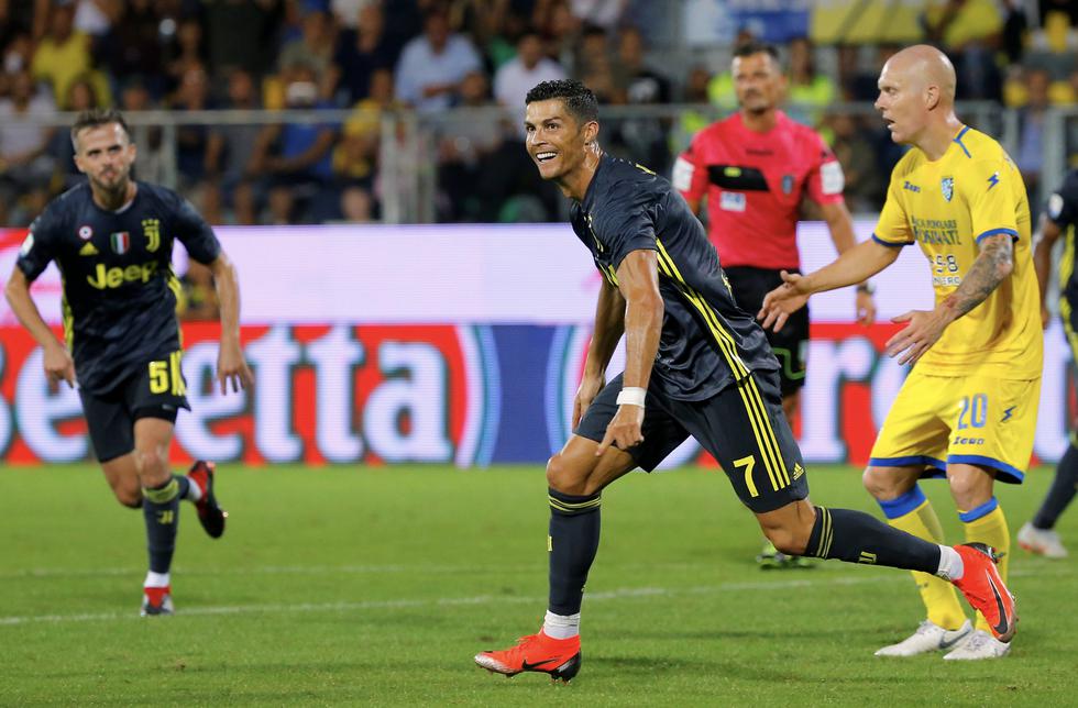 Con Cristiano Ronaldo, la Juve volvió a ganar en la Serie A. (AFP)