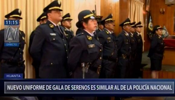 Nuevo uniforme del personal de serenazgo de Huanta genera polémica (Captura: Canal N)