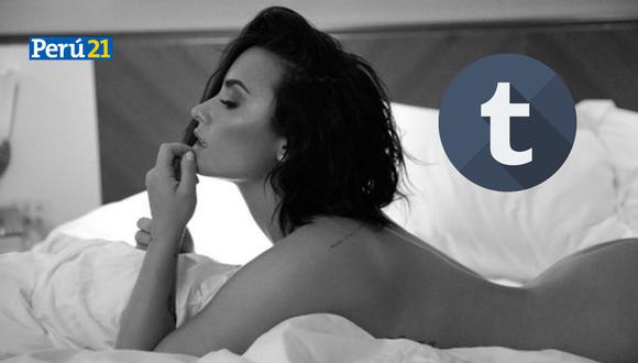 Tumblr prohíbe la publicación de material visual sexualmente explícito, incluidos los actos explícitos y el contenido muy centrado en los genitales. (Instagram/Demi Lovato)