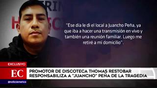 Thomas Restobar: promotor responsabiliza a ‘Juancho’ Peña
