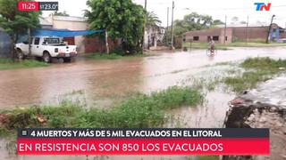 Al menos cuatro muertos y miles de evacuados por inundaciones en Argentina