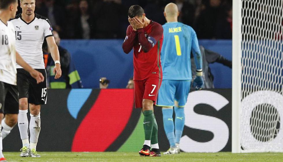 Portugal igualó 0-0 ante Austria y Cristiano Ronaldo se falló un penal en la Eurocopa 2016. (AP)
