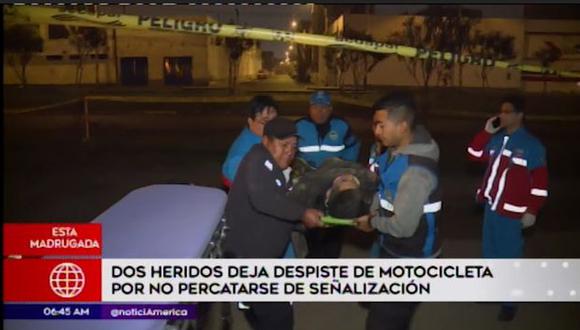 El accidente ocurrió en el cruce de avenidas Canta Callao y Carlos Izaguirre, en&nbsp;San Martín de Porres. (Captura: América Noticias)