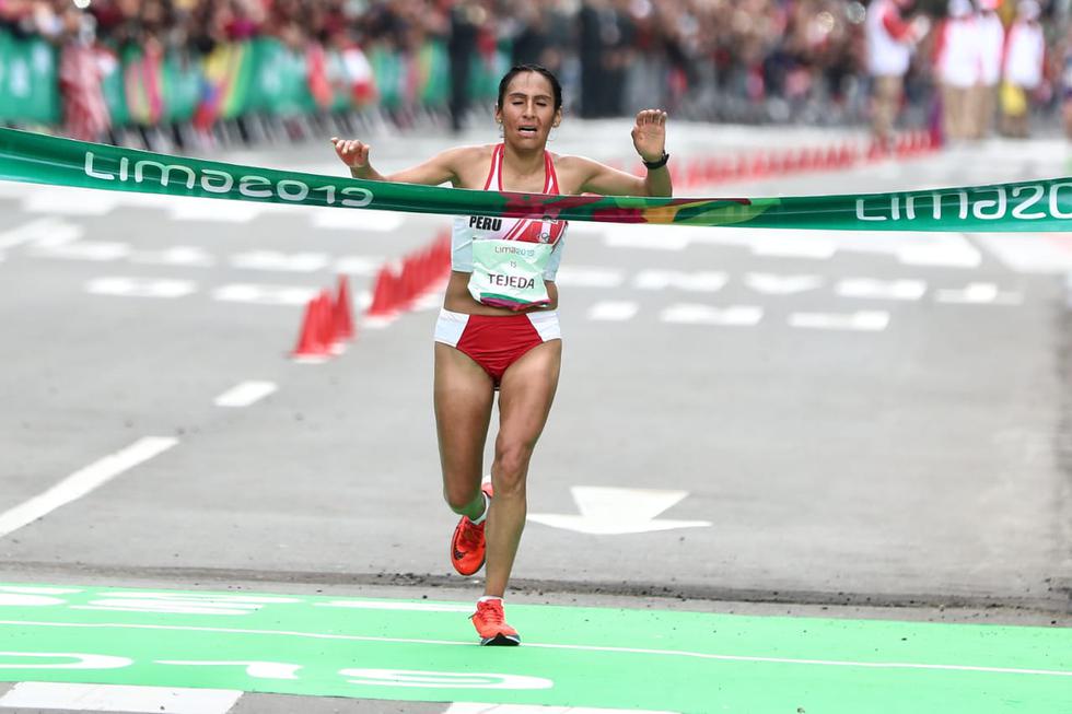 Gladys Tejeda se coronó campeona de la maratón femenina de los Juegos Panamericanos Lima 2019. (Foto: Giancarlo Ávila)