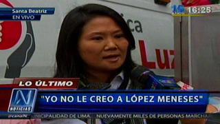 Keiko Fujimori: “Agresividad de Cateriano evidencia grandes temores”