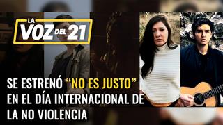 Wendy Sulca estrenó “No es justo” en el Día Internacional de la No Violencia