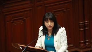 Mirtha Vásquez terminó su discurso de pedido de confianza citando a Máxima Acuña ante el Congreso