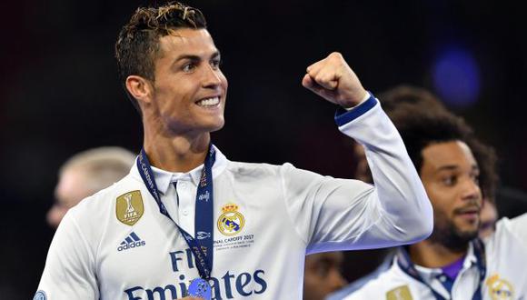 Cristiano Ronaldo en la celebración de la Champions 2016-2017. (EFE)
