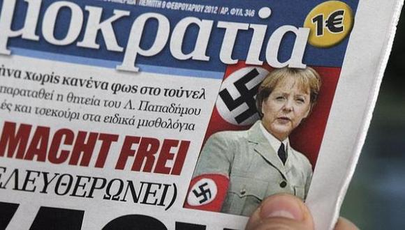 Portada del diario griego _Democrazy_ (Internet)