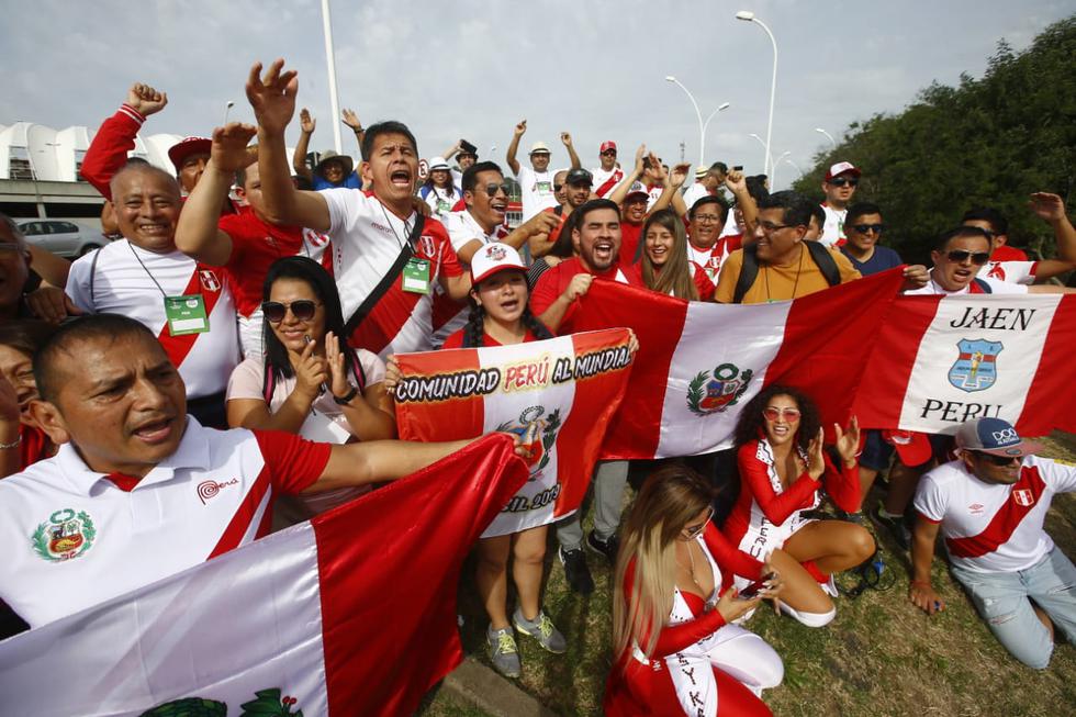 Hinchas de la selección peruana en Brasil. (Foto: Francisco Neyra/ GEC)