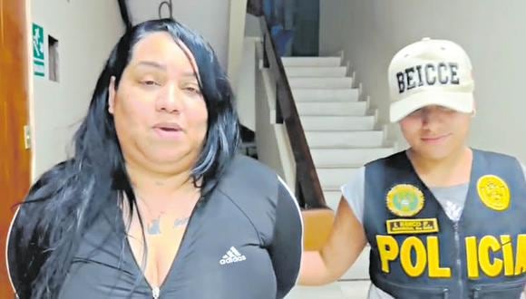 A LA CÁRCEL. Fiscalía también ha solicitado nueve meses de prisión preventiva para investigarla. (CAPTURA DE VIDEO)