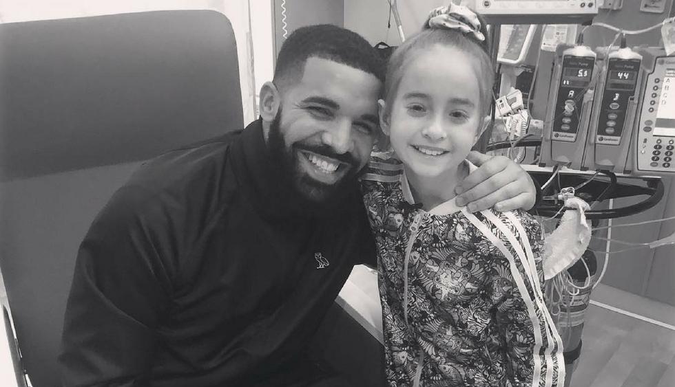 La niña se emocionó al ver a Drake el encuentro quedó registrado en YouTube.| Foto: Instagram @champagnepapi