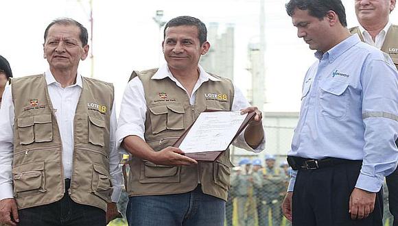 Humala firmó el decreto que libera el lote 88 para consumo interno. (Andina)