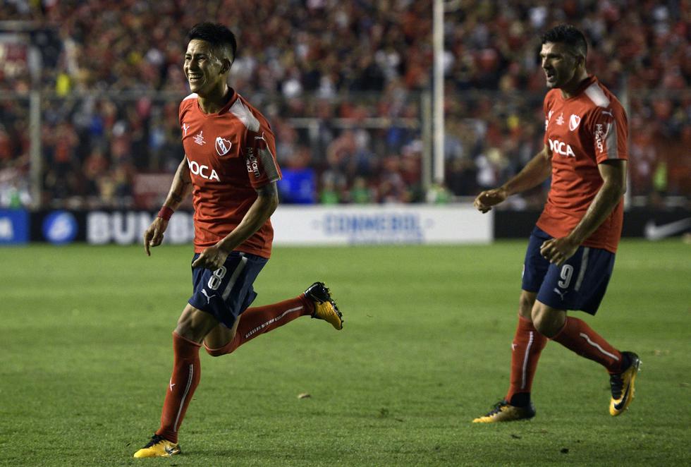 Flamengo perdió 2-1 ante Independiente de Avellaneda por la primera final de la Copa Sudamericana. (AFP)