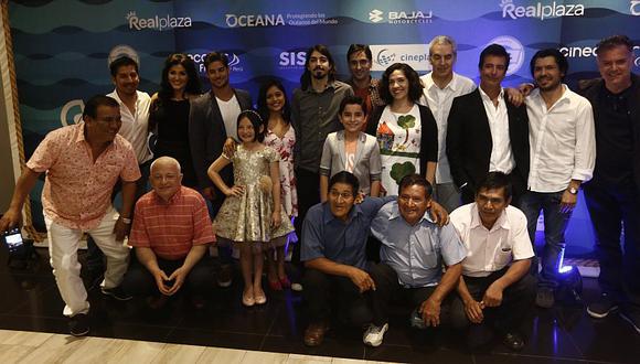 El elenco de Cebiche de Tiburón brindaron conferencia de prensa este martes. (Renzo Salazar/Perú21)