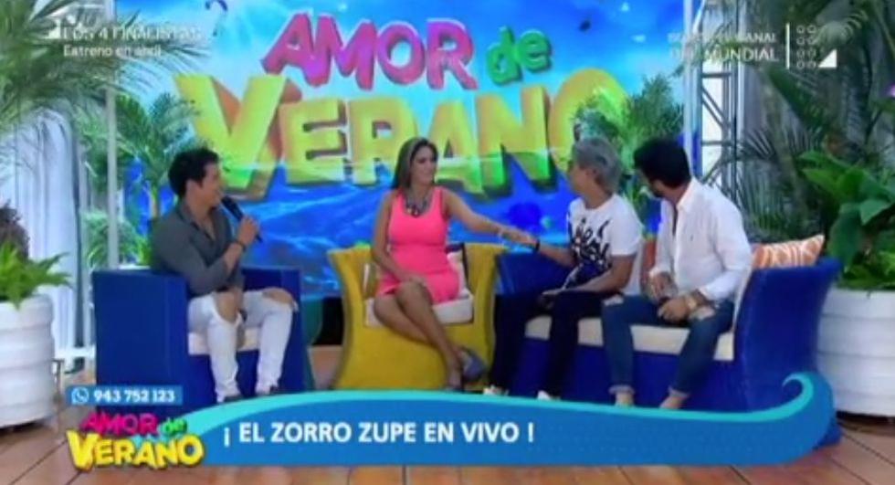 'Zorro' Zupe volvió al programa 'Amor de verano' y se reencontró con Tilsa Lozano, Gino Pesaressi y Antonio pavón. (Latina)