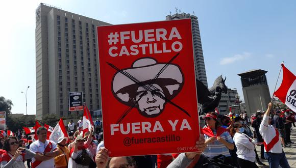 Protesta contra Pedro Castillo. (Foto: @photo.gec)