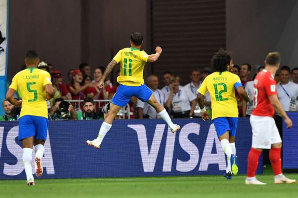 Philippe Coutinho (20') anotó un golazo frente a Suiza. (AFP)