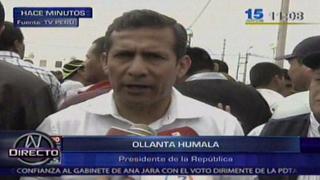 Voto de confianza: Ollanta Humala pidió "pasar la página" y negó crisis