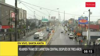 Reabren tramo de laCarretera Central cerrado por obras de la Línea 2 del Metro de Lima