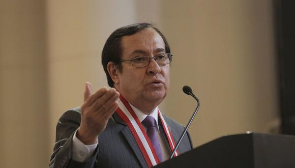 El presidente del Poder Judicial, Víctor Prado, dijo que todo titular de una institución debe expresar el apoyo a quienes cumplen sus objetivos. (Foto: GEC)