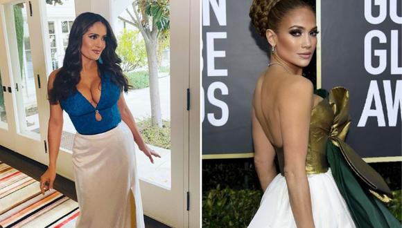 Salma Hayek publicó en su página de Instagram una fotografía inédita junto a Jennifer Lopez en donde la felicitaba por el éxito de la película ‘Hustlers’. (Fotos: Instagram)