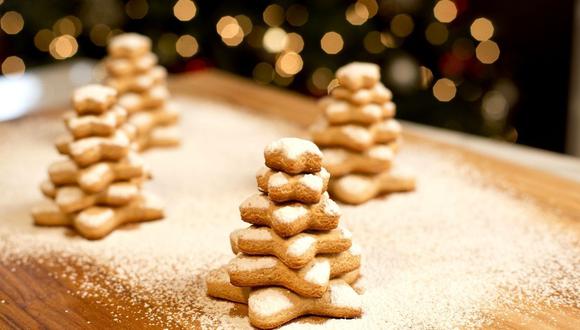 Galletas en forma de árbol de navidad. (Foto: Kiwilimón)