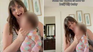 “Esto funciona siempre”: madre revela el truco que aplica para hacer eructar a su bebé