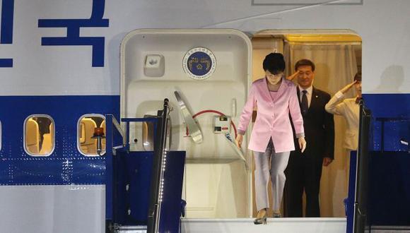 Mandataria de Corea del Sur, Park Geun-hye, llegó a nuestro país con delegación empresarial (Andina)
