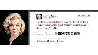 Marylin Monroe estrena cuenta oficial de Twitter