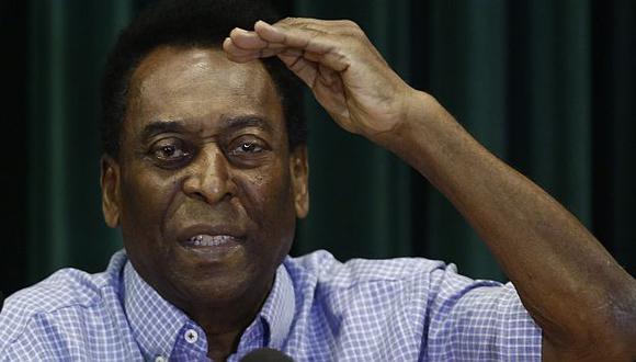 Pelé dio conferencia de prensa antes de abandonar hospital de sao Paulo. (AFP)
