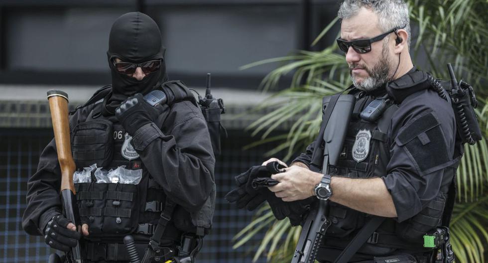 Imagen referencial de miembros de la Policía Federal de Brasil. Al menos dos bebés fueron asesinados por un adolescente. (EFE/ Antonio Lacerda).