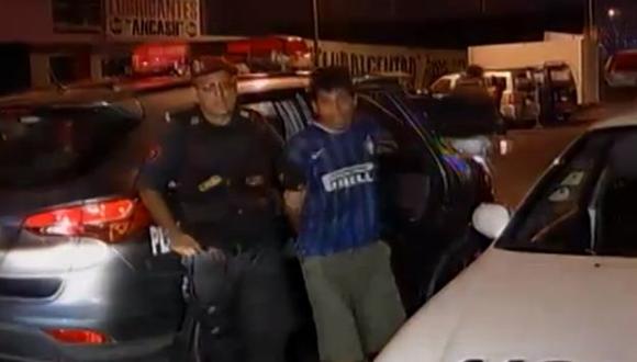 Los delincuentes fueron capturados por la Policía Nacional en Los Olivos. (América Noticias)
