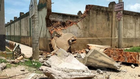 El sismo dañó diversas estructuras en Tumbes./ Foto: Andina