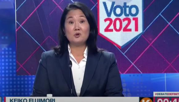 Keiko Fujimori, candidata de Fuerza Popular. (Captura: América TV)