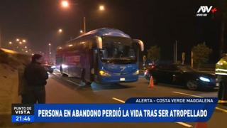 Hombre murió atropellado por bus de transporte privado en la Costa Verde