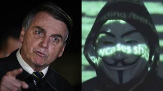 Bolsonaro tomará acciones legales contra Anonymous tras difusión de sus datos personales y los de sus hijos