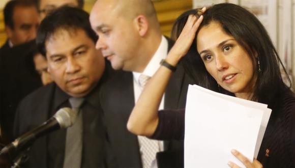 Nadine Heredia habló sobre las agendas que entregó Álvaro Gutiérrez a las autoridades. (César Fajardo)