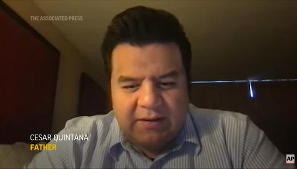 César Quintana, un padre desesperado por recuperar a su hijo de dos años. Atrapado en medio de los bombardeos rusos en la ciudad ucraniana de Mariúpol. (Foto: Captura de video)