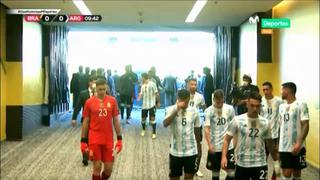 Argentina vs. Brasil: los futbolistas de la Albiceleste dejaron la cancha y se marcharon a los vestuarios [VIDEO]