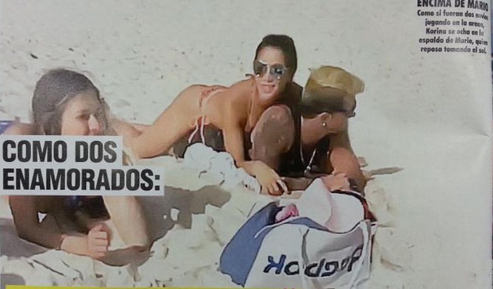 Korina y Mario muy cariñosos en Cancún. (Revista Magaly TeVe)