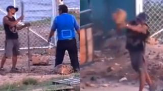 Hombre amenazaba con machete y lanzaba rocas gigantes a transportistas en Ucayali [VIDEO]