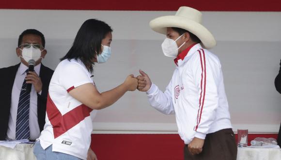 Pedro Castillo y Keiko Fujimori tendrán un debate presidencial presencial en Arequipa el 30 de mayo.. (Foto: GEC)