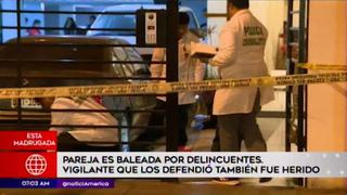 Delincuentes balean a pareja y vigilante durante asalto en Miraflores [VIDEO]